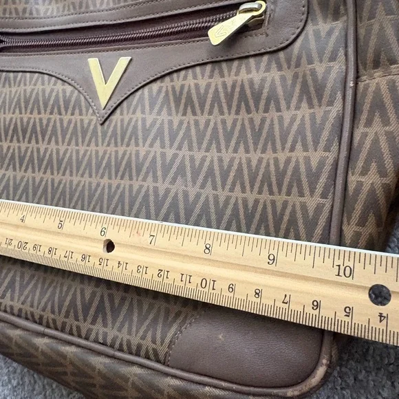 Authentic Valentino pvc leather brown grey shoulder bag - Picture 10 of 12